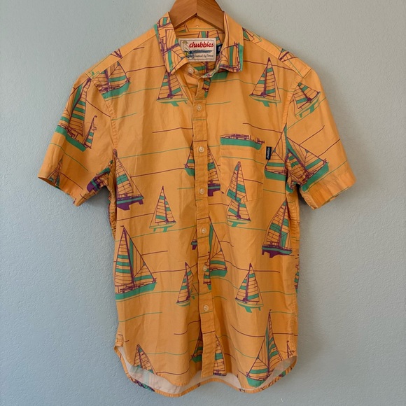 chubbies Other - Chubbies Short Sleeve Button Down Shirt Nautical Sailboat